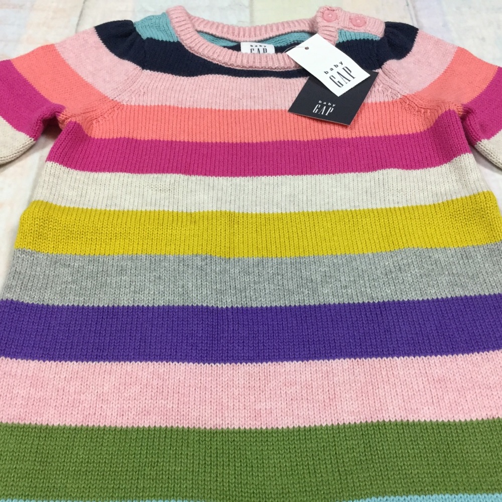 Gap Girls  6 12 18 Month Bright Sweater Romper - Picture 4 of 7